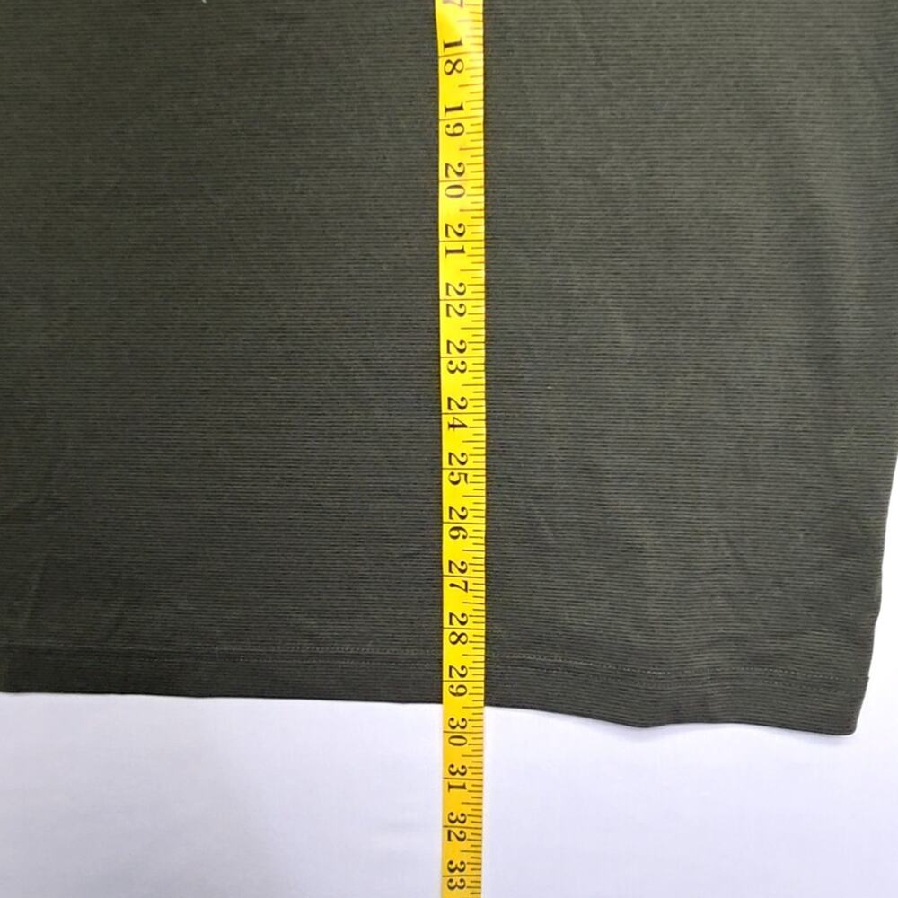 PGA Tour Shirt Long Sleeve Polo Striped Dark Green Mens Large Golf Top - Picture 8 of 8